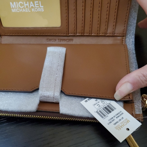 Michael Kors Signature Jet Set Medium Double Zip Wristlet Wallet - Picture 8 of 9